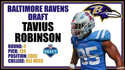 Baltimore Ravens Draft Tavius Robinson At Pick Edge Rusher Out Of