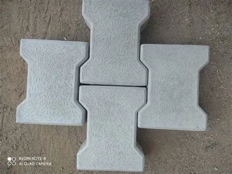 Grey Concrete I Shape Interlocking Paver Block Thickness Mm