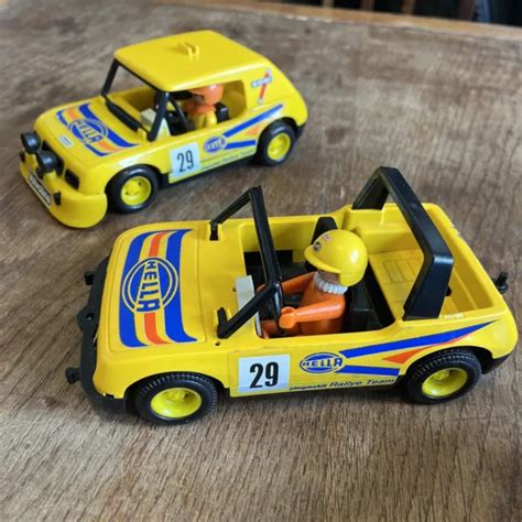 Playmobil Vintage Jaune X Voitures Rallye Hella Valvoline Plus