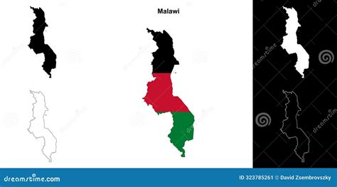 Malawi Outline Map Stock Illustration Illustration Of Template 323785261