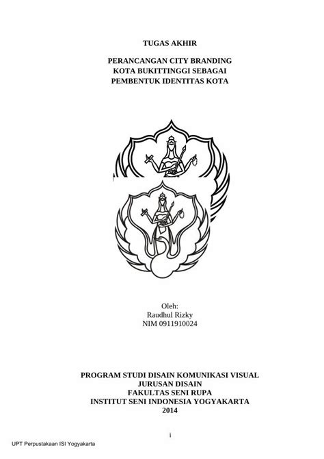 Pdf Tugas Akhir Perancangan City Branding Kota …digilib Isi Ac Id 801