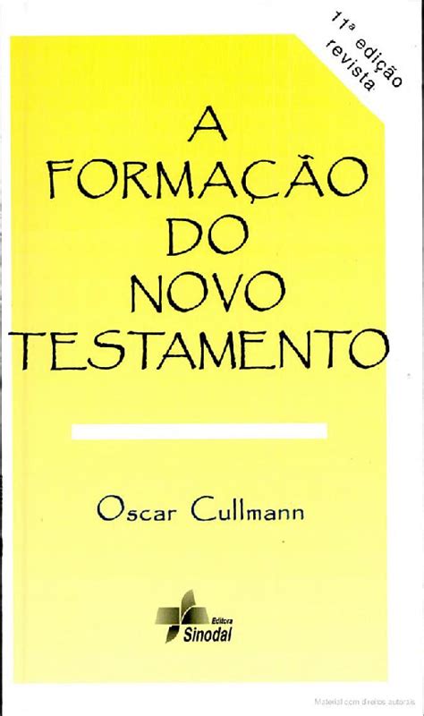 A Forma O Do Novo Testamento Por Oscar Cullmann Pdf Pdfcoffee