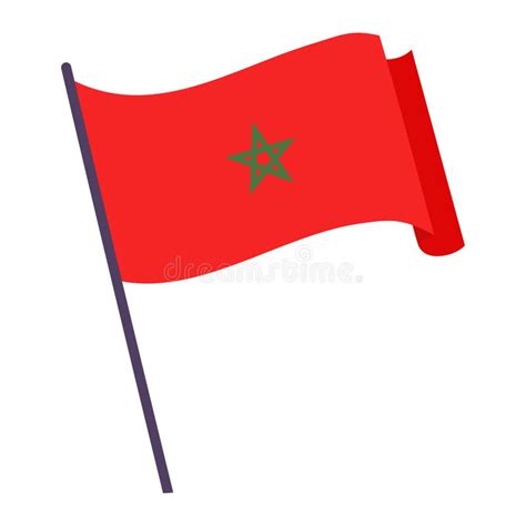 Waving Flag Of Morocco Stock Vector Illustration Of Sign