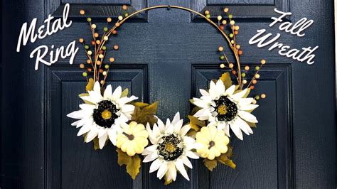 Fall Metal Ring Wreath Fall Diy Youtube