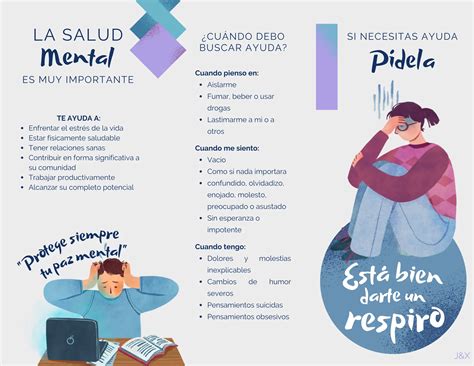 Que Es Salud Mental Tr Ptico Canva Pdf