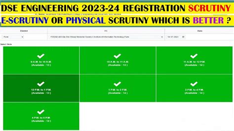 Dse Engineering Admission Process E Scrutiny Or Physical