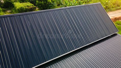 Black Zinc Roof Is Already Installed Stock Photo Image Of Zinc