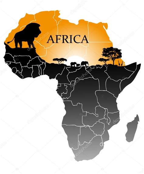 Continent Africa Stock Vector Matc