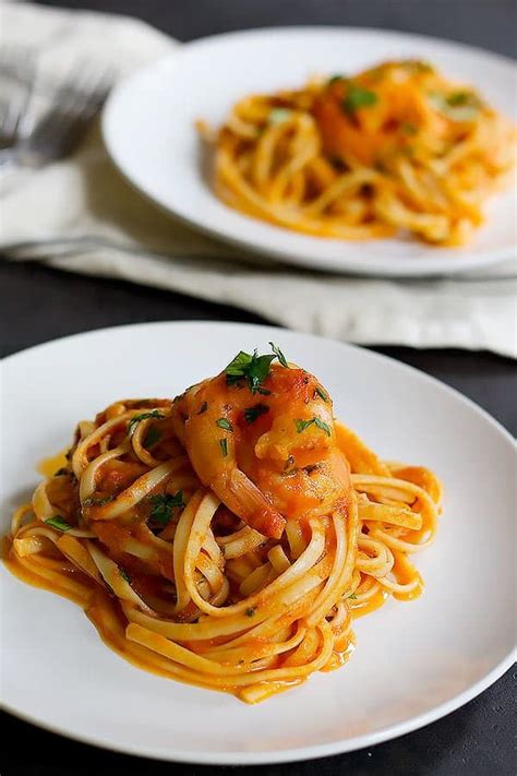 Easy Spicy Shrimp Marinara Linguine • Unicorns In The Kitchen