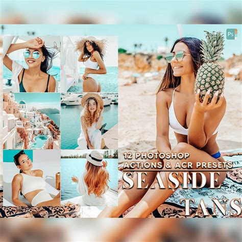 Photoshop Actions Seaside Tans Ps Action Bright Summer Acr Preset