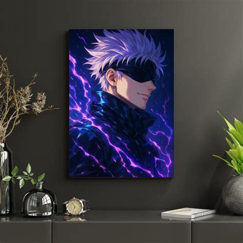 gojo anime fan art etsy