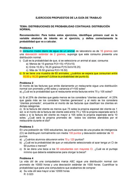 Ejercicios Propuestos De La GuÍa De Trabajo D Ejercicios Propuestos De La GuÍa De Trabajo Tema