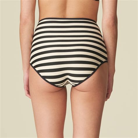 Marie Jo Swim Merle Noir Rayure Bikini Tailleslip Fraai