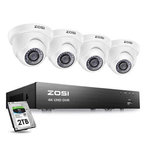 Zosi 4k 8 Channel 8mp 2tb Hard Drive Dvr Surveillance System With 4