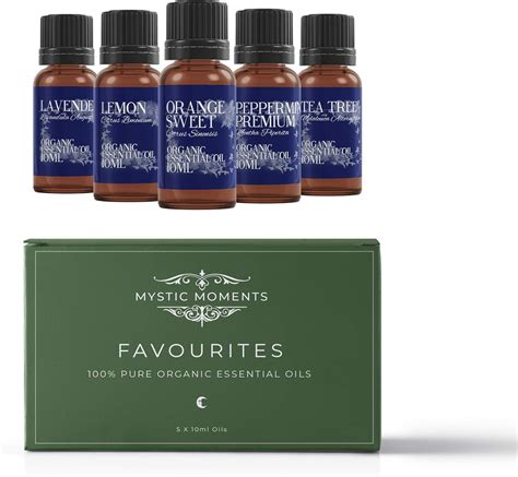 Mystic Moments Organic Essential Oil Starter Pack Favourite Oils