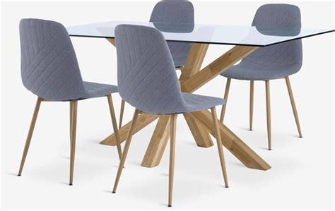 Table Agerby L Ch Ne Chaises Jonstrup Bleu Clair Jysk