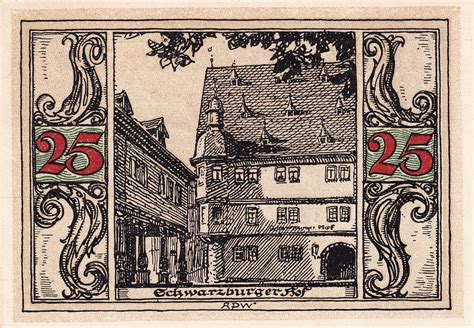 Pfennig Arnstadt Notables And Sights Series Issue