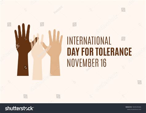 International Day Tolerance Illustration Human Hands ภาพประกอบสต็อก