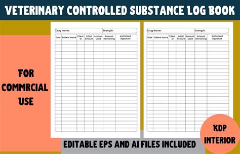 Veterinary Controlled Substance Log Book Gr Fico Por Cool Worker