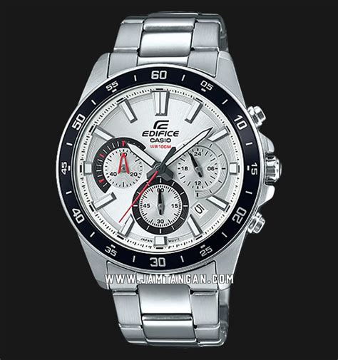 Casio Edifice Efv D Avudf Chronograph Men Silver Dial Stainless