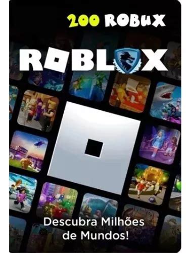 Cartão Roblox 200 Robux Cartão Presente Roblox MercadoLivre