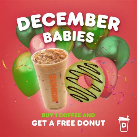 5 Dec 2023 Onward Dunkin December Babies Get A FREE Donut Promotion