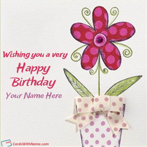 Wishing You A Happy Birthday Name Card