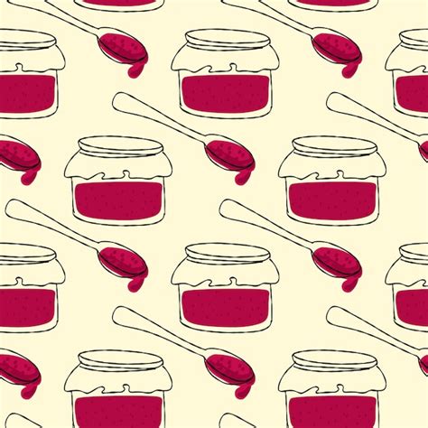 Mod Le Sans Couture Avec Des Pots Rouges D Illustration De Confiture