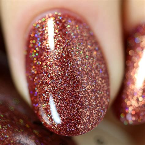 Misery - Fiery Burnt Orange Holographic Nail Polish by ILNP