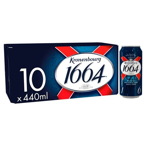 Kronenbourg 1664 Lager Beer 10 X 440ml Cans Bb Foodservice