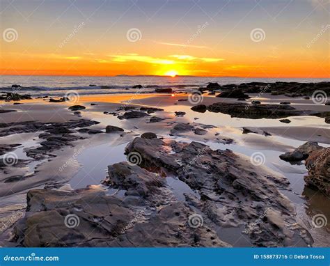 Sunset Low Tide Crystal Cove Beach Newport Beach California Stock Photo - Image of tide, crystal ...