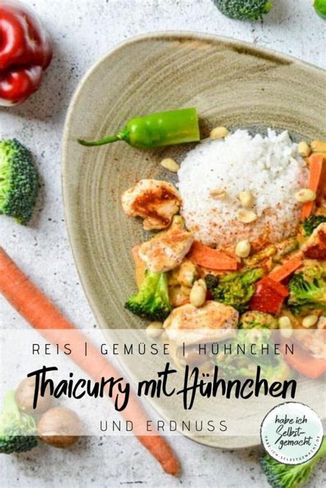 Thai Curry Mit H Hnchen Und Erdnusssauce Rezept Erdnusssauce Thai