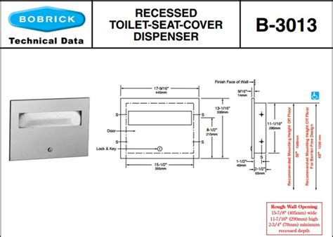 Bobrick Toilet Seat Cover Dispenser Velcromag