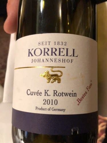 Korrell Cuvée K Rotwein Vivino United States