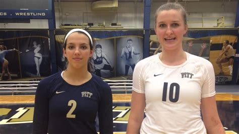 Pitt Volleyball Post Game Interview With Mariah Bell And Delaney