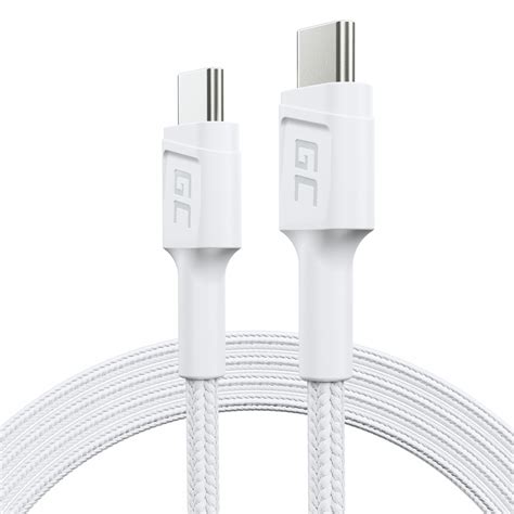 Biały Kabel Przewód USB Mocny 60W USB C USB C Typ C 1 2m PD do