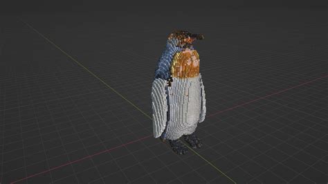 3d Model Penguin Voxel Style Vr Ar Low Poly Cgtrader