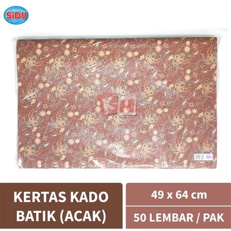 Jual Kertas Bungkus Kado Motif Batik Sidu Pak Isi Lembar Sinar