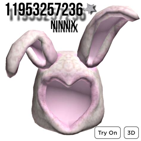 Pink Bunny Fluffy Hood Hat RB 65 In 2024 Roblox Codes Black Hair