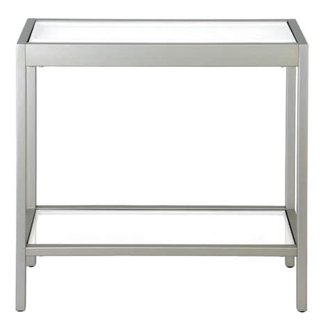 Meyer Cross Alexis 24 In Satin Nickel Rectangular Side Table With