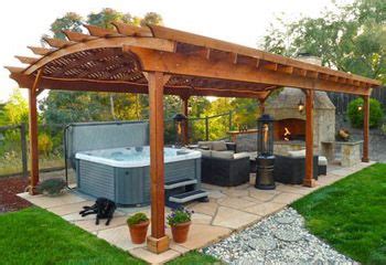 Wood Pergolas And Pavilions Built To Last Decades Hot Tub Backyard