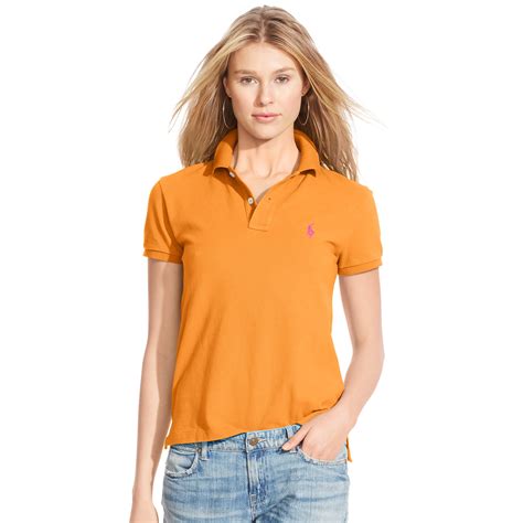 Polo ralph lauren Classic-fit Polo Shirt in Orange | Lyst