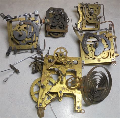 Lot Of Vintage Antique Cuckoo Clock Parts Movements Repair Hubert Herr