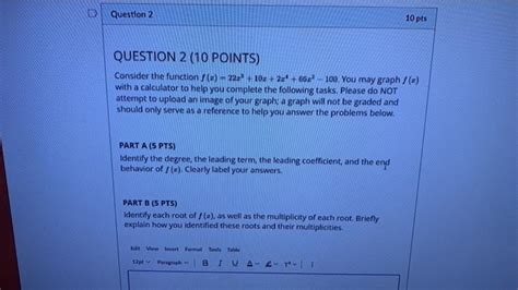 Solved D Question 2 10 Pts Question 2 10 Points Consider