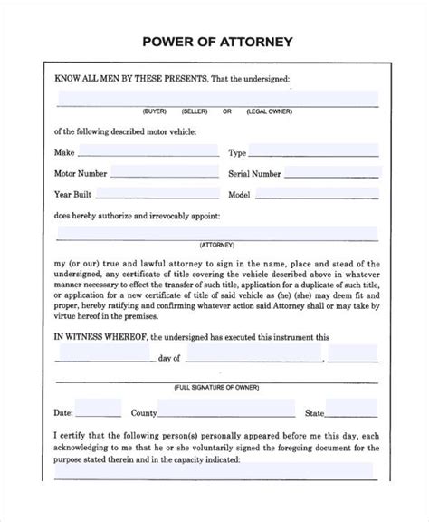 Medical Power Of Attorney Printable Document