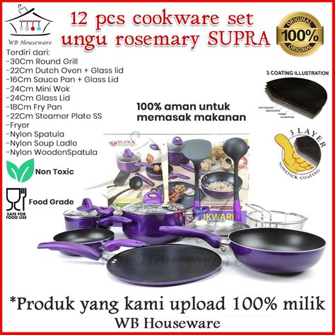 Jual Panci Set Supra Pcs Wajan Set Penggorengan Anti Lengket