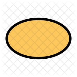 Ellipse Icon - Download in Colored Outline Style