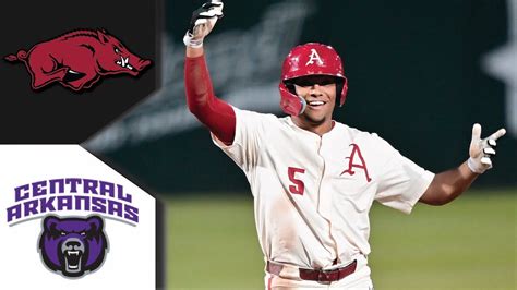 Central Arkansas Vs 5 Arkansas Baseball Highlights College Baseball