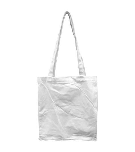 White Tote Bag Isolated Black Background Bag To Bring Shopping Items And Design Mockup