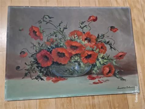 HST TABLEAU ANCIEN Bouquet De Fleurs EUR 40 00 PicClick FR